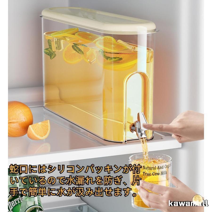 麦茶ポット ピッチャー お茶ポット冷水筒 冷蔵庫ポット 蓋付き 大容量 4L 透明 ドリンクサーバー 広口 卓上 麦茶ポット 冷蔵庫ジャグ 蛇口付き 冷蔵庫バー 洗い |  | 05