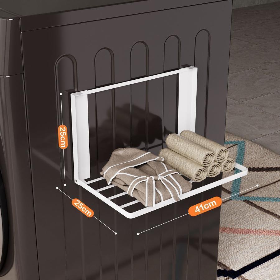 洗濯機横 隙間収納 マグネット 折り畳み ラック 棚 タオル置き タオル掛け タオルラック ランドリー収納 洗濯機ラック 一時置き 磁石 強力 収納 |  | 05