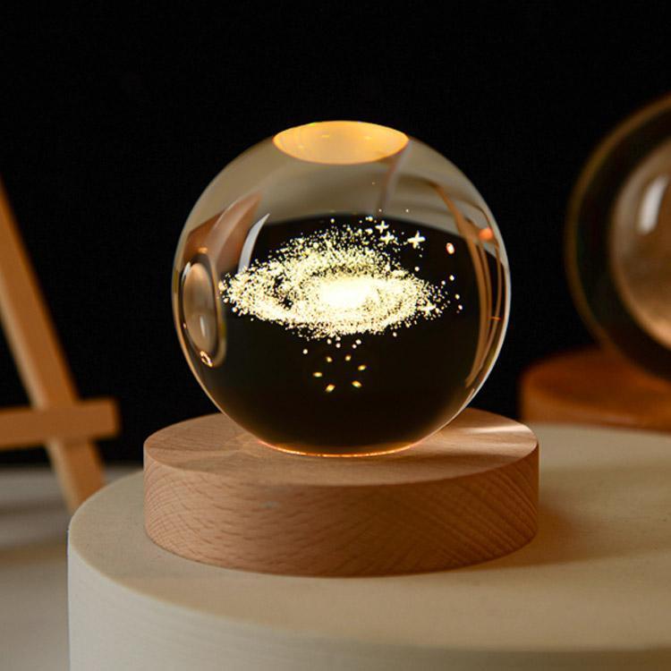 スノードーム クリスタル ボール 間接照明 スノーボール 月のランプ