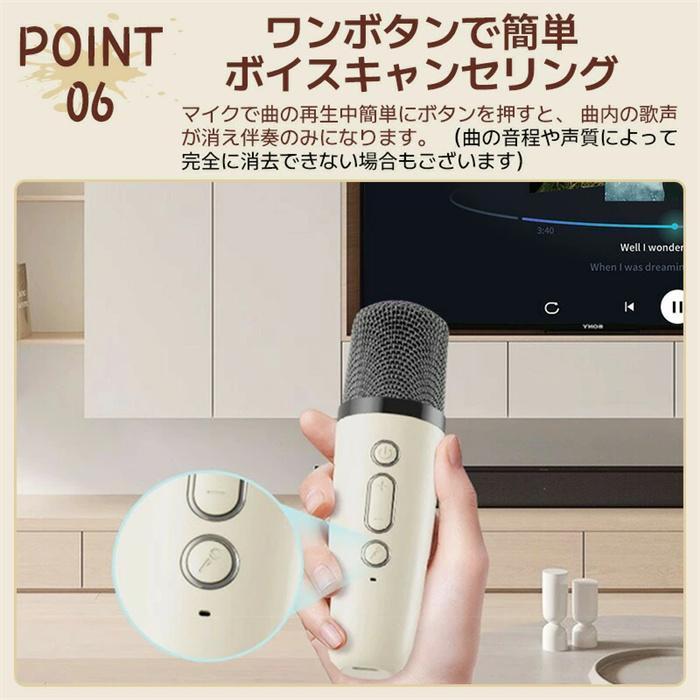 カラオケマイク カラオケセット 家庭用 ワイヤレスマイク スピーカー