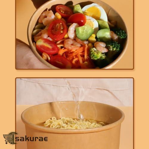 100個 使い捨てボウル 使い捨て弁当箱 蓋付き ペーパーボウル クラフト紙ボウル 電子レンジ対応 bbq 業務用 バーベキュー 食品容器 テイクアウトサラダボックス |  | 05