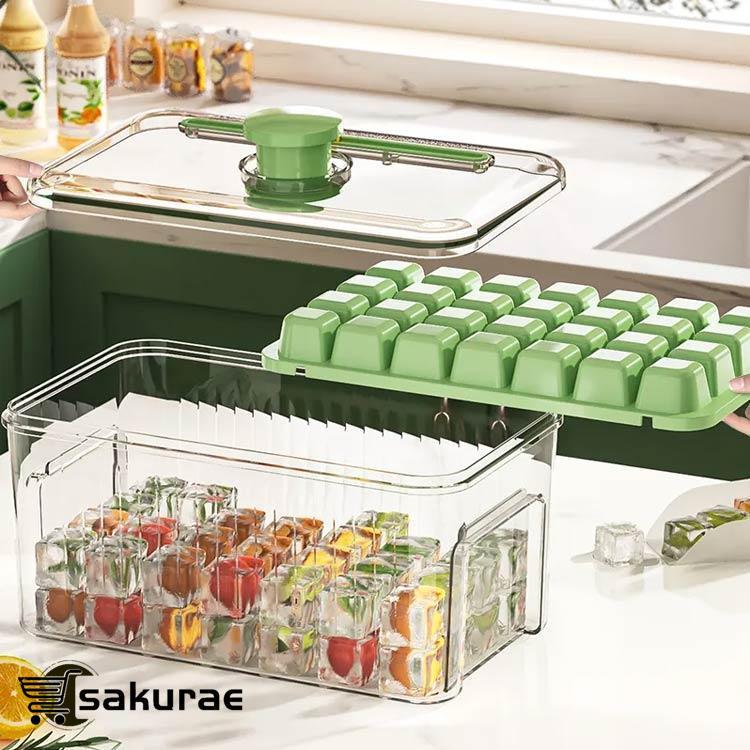 製氷皿 製氷器 製氷機 蓋付き 四角氷 家庭用 大容量 小分け 夏休み アイストレー 15個 28個 30個 56個 冷蔵庫 取り出しやすい簡単に取り |  | 02