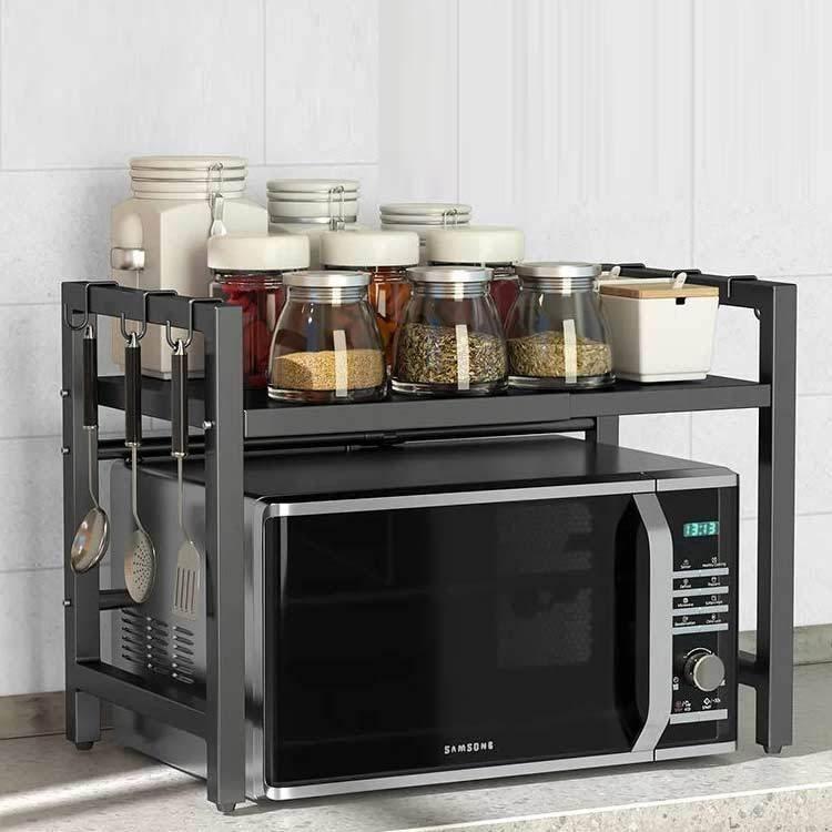 レンジ台キッチンラック伸縮幅43-60cmカウンター上ラック可動棚キッチンレンジ上ラック高さ調節伸縮キッチンラックトースターラック |  | 03