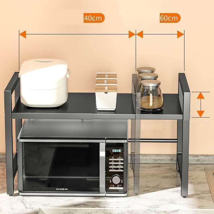 レンジ台キッチンラック伸縮幅43-60cmカウンター上ラック可動棚キッチンレンジ上ラック高さ調節伸縮キッチンラックトースターラック |  | 04