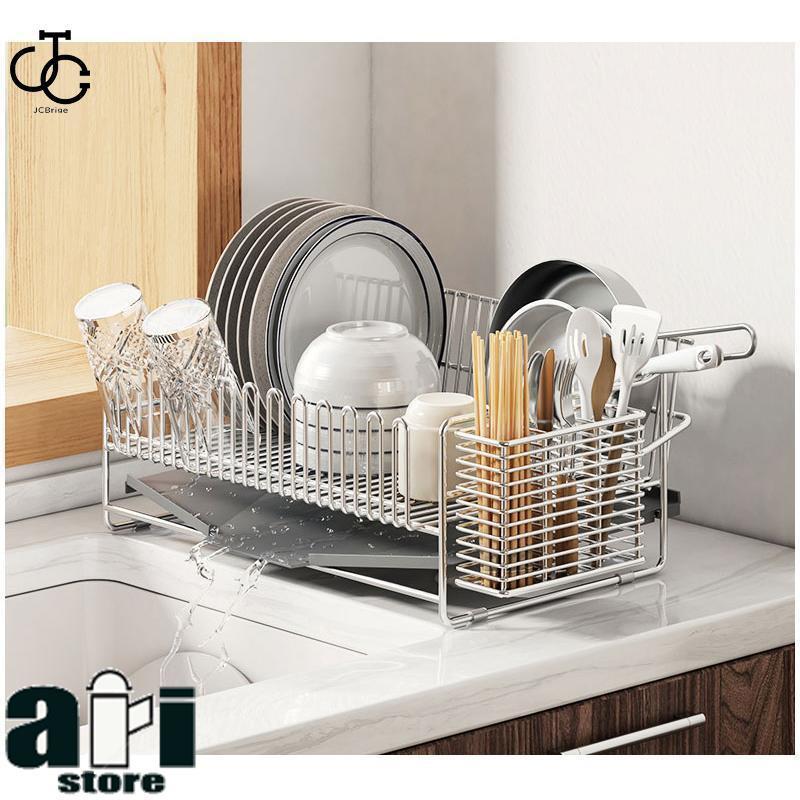 水切りラック ステンレス 大容量 シンク上 水切り キッチン 水切りかご 水切りカゴ 食器 収納 水が流れる 流れる 横置き おしゃれ 省スペース 食器乾燥 |  | 17