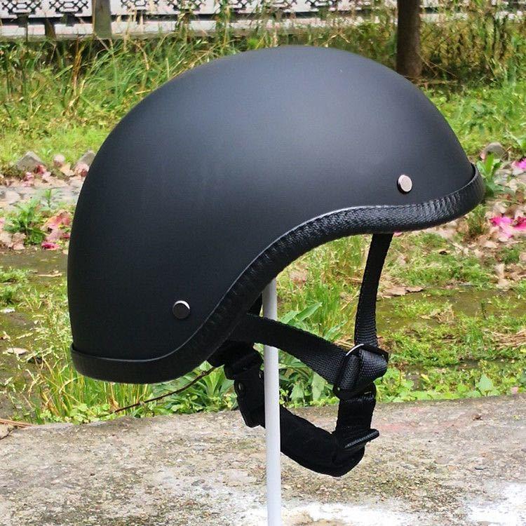 高品質ハーフヘルメット バイク用 ハーレー 半キャップ チープ 新品フリーサイズ人気商品かっこいいヘルメッ 帽 マットブラック バイクヘルメット