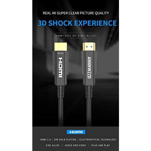 LinkinPerk 光ファイバ HDMIケーブル 4K @ 60Hz，HDMI2.0 ケ