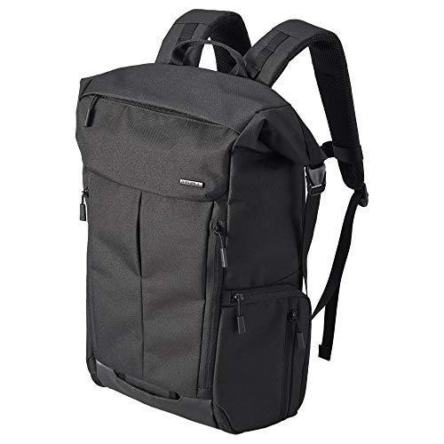 カメラ HAKUBA カメラリュック プラスシェル シティ04 ロールトップバックパック上下2気室 15インチPC収納 ブラック SP-CT04-RBPBK