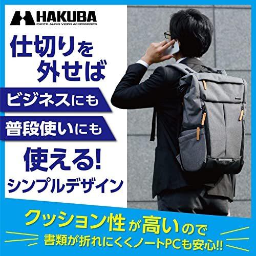 カメラ HAKUBA カメラリュック プラスシェル シティ04 ロールトップバックパック上下2気室 15インチPC収納 ブラック SP-CT04-RBPBK