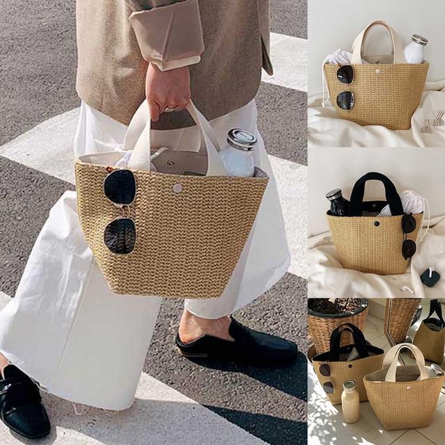 かごバッグ コンパクト 大容量 カゴバッグ 韓国 カワイイ 大人可愛い お洒落 シンプル トートバッグ ミニトート サブバッグ 黒 白２色 Ymna012 013 Shop And Gallery Pritz 通販 Yahoo ショッピング