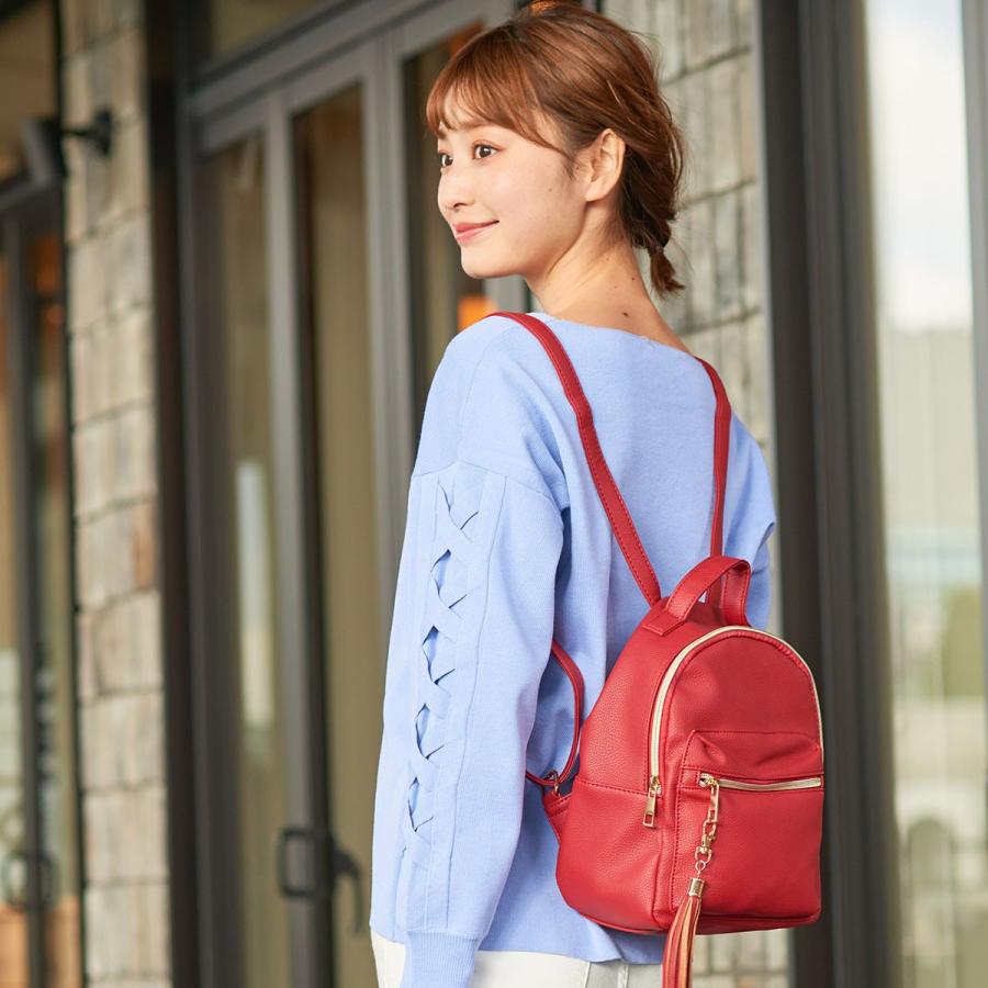 タッセル付きミニリュック レディース バックパック デイパック おすすめ ランキング 人気 Rib24 Privatestageプライベートステージ 通販 Yahoo ショッピング