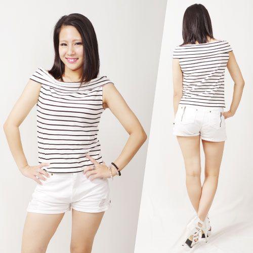 マリンスタイル ショート丈 ボーダー レディース オフショルtシャツ カットソー トップス Rz24 Privatestageプライベートステージ 通販 Yahoo ショッピング