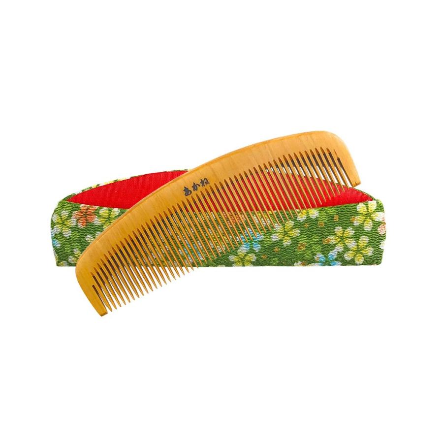 あかね 上質仕上げ 4.5寸 とかし櫛 ケース付き（色・柄おまかせ