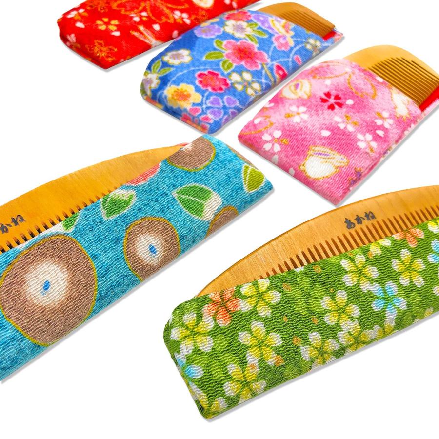 あかね 上質仕上げ 5寸 とかし櫛 ケース付き（色・柄おまかせ） 15cm