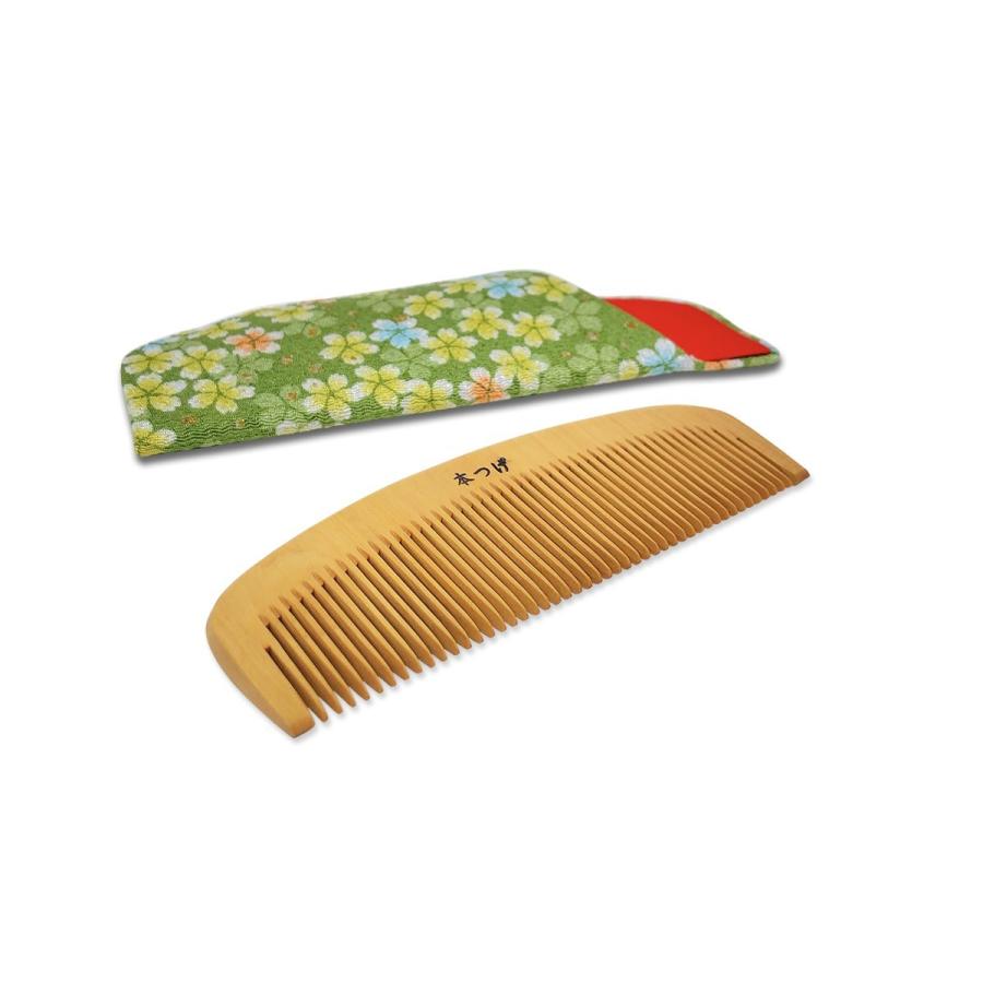 本つげ 上質仕上げ 4寸 とかし櫛 ケース付き（色・柄おまかせ） 椿油