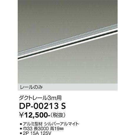 大光電機 直付専用ダクトレール3m用 シルバー DP00213S 工事必要