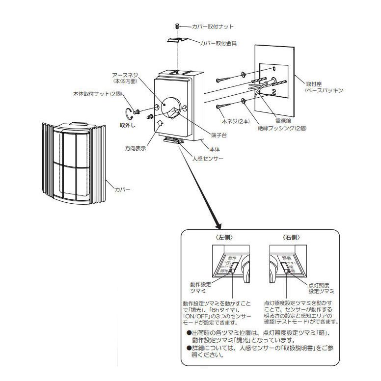 大光電機 人感センサー付ポーチ灯 DWP41716Y 工事必要 : プリズマ