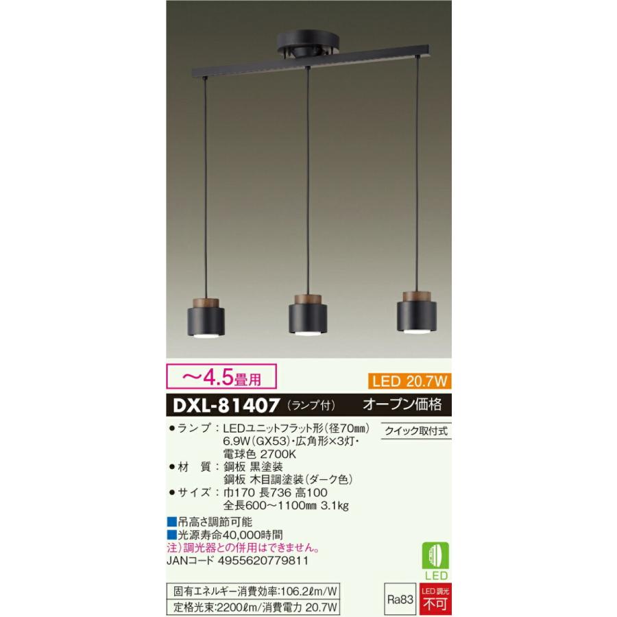 大光電機 ※メーカー欠品中※ 洋風ペンダント DXL81407 : プリズマヤフー