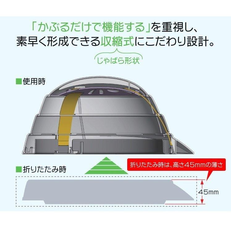 【防災防犯ダイレクト】キッズ用ヘルメット　オサメットJr. オレンジ　折りたたみ 収縮式ヘルメット オサメットジュニア『osamet Jr』（ヘルメット
