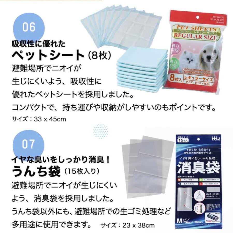 ペット防災セット犬猫兼用QRコード迷子札入り手持ち・ショルダーの２WAY持ち運び 防炎・防水・防汚素材 反射材、畜光材で夜間も安心｜pro-bousai｜21