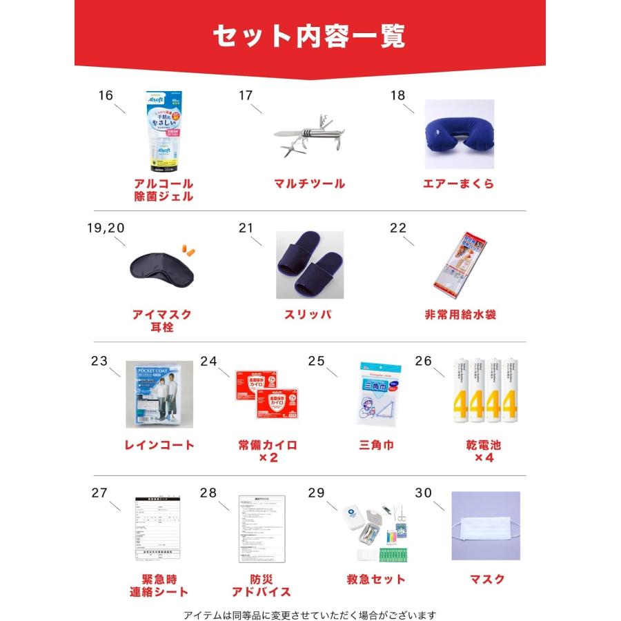 防災ダイレクト リラックマ地震対策30点避難セット 防災セット 防災