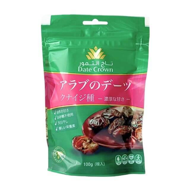 新品未開封　アラブのデーツ　クナイジ種　無添加100g × 1袋　砂糖不使用 デーツクラウン アラブのデーツ クナイジ種 100g : プロフーズYahoo!店