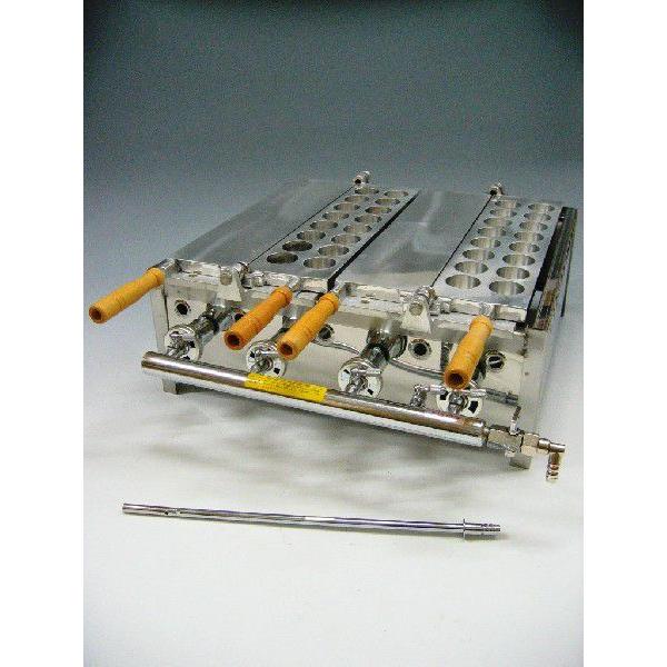 たこ焼き機半自動16穴　釣鐘深型　2連 | 