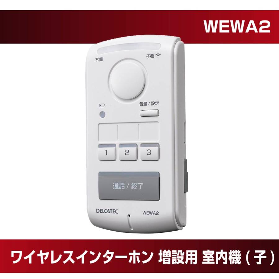 WEWA2 ワイヤレスインターホン 増設用 室内機(子) DXアンテナ 在庫有