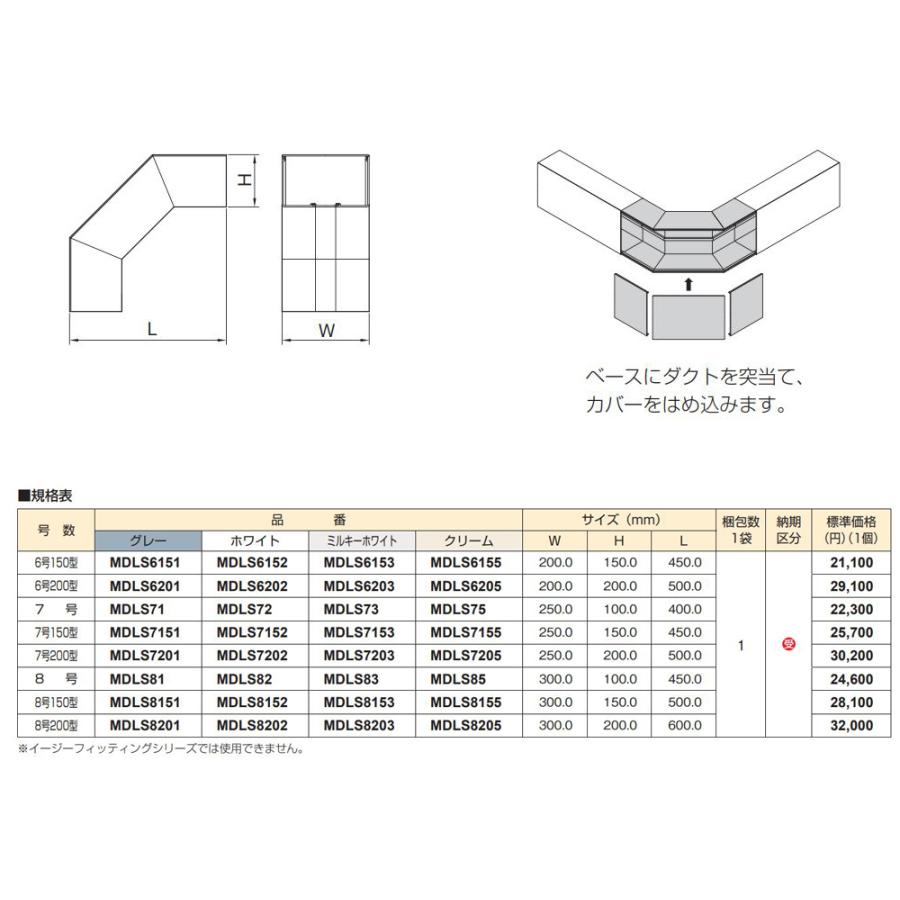 期間限定特価!☆メーカー価格より60%OFF!☆ マサル工業 マサル エムケーダクト 5号 ミルキーホワイト マサル工業 内マガリ 4号100型 クリーム エムケーダクト付属品 MDU4105