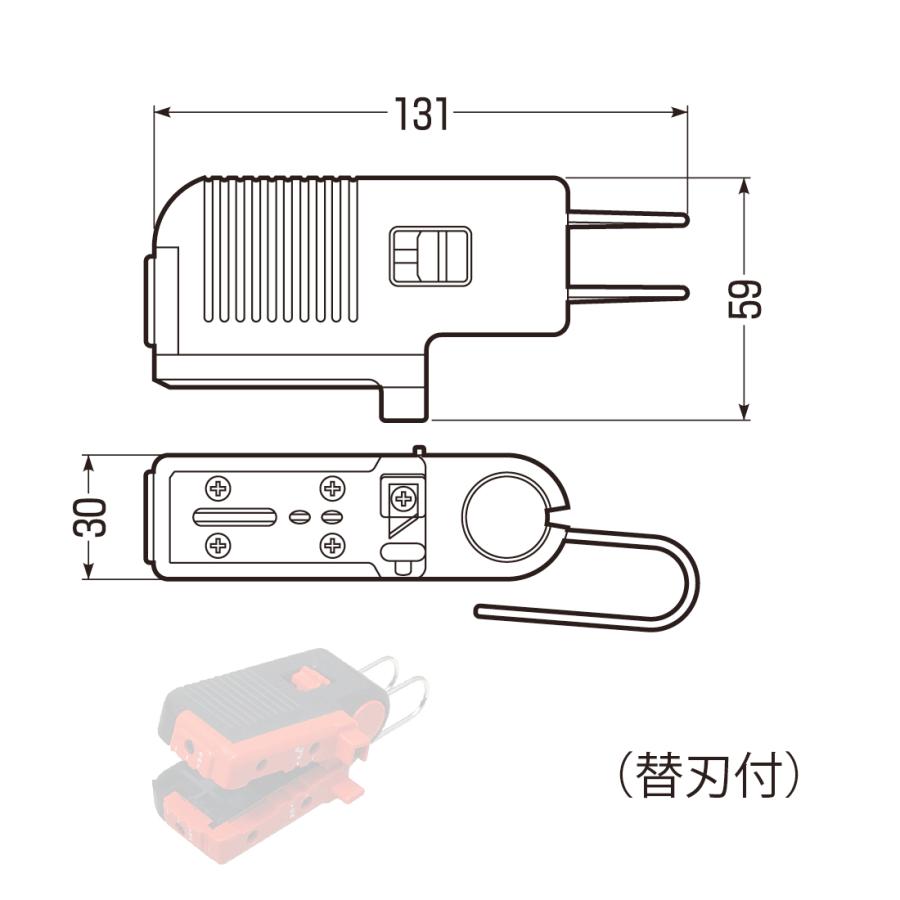 トリッパー・F TOR-1F VVFケーブルの皮むき器 VVFケーブル：２芯・３芯 EM-EEFケーブル4芯 操作が簡単 スピーディー 未来工業/MIRAI｜pro-pochi｜05