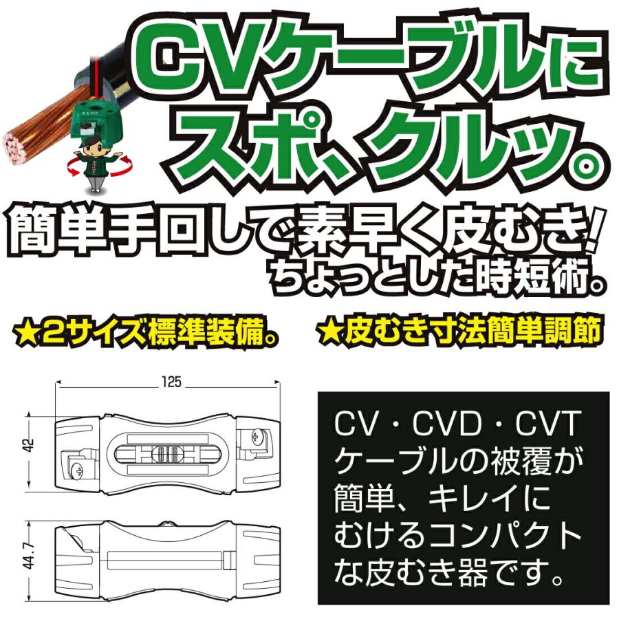 トリッパーCV 標準セット TOR-CV1HS  未来工業 ミライ 電設資材 電線 皮むき ワイヤーストリッパー｜pro-pochi｜03