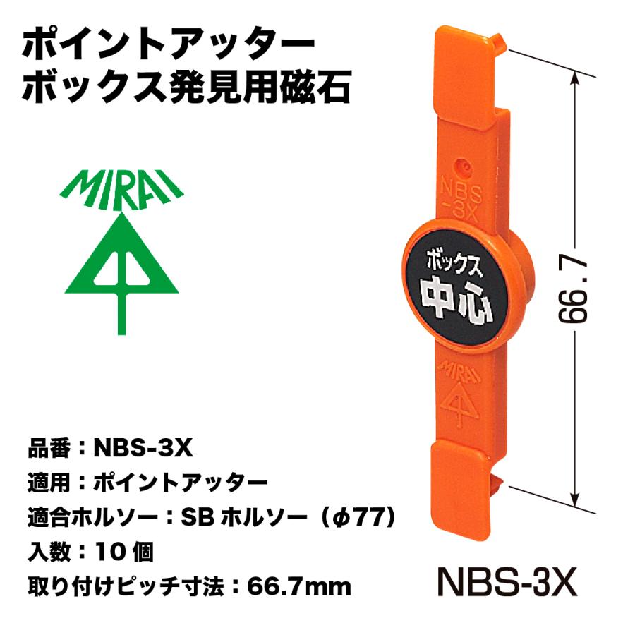 未来工業 NBS-3X 10個セット ポイントアッター ボックス発見用 未来工業 NBS-3X 10個セット ポイントアッター ボックス発見用