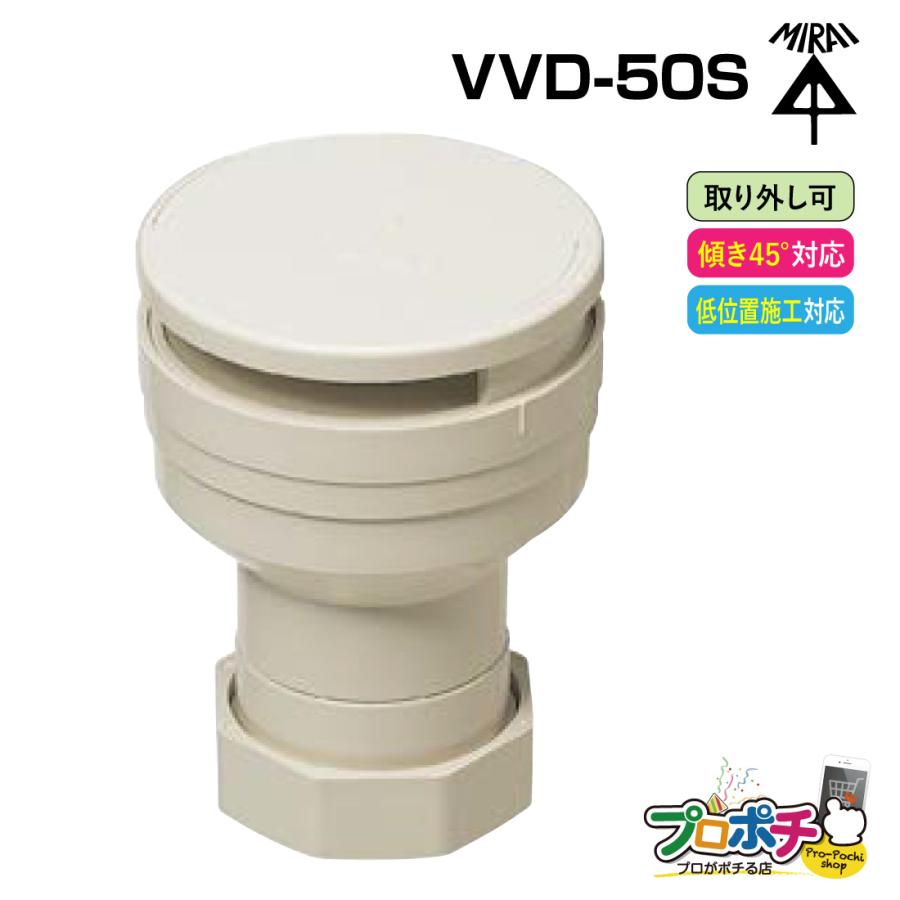 未来工業 (取寄品) (P10倍) 排水用通気弁 VVD-50S 通気スイスイ