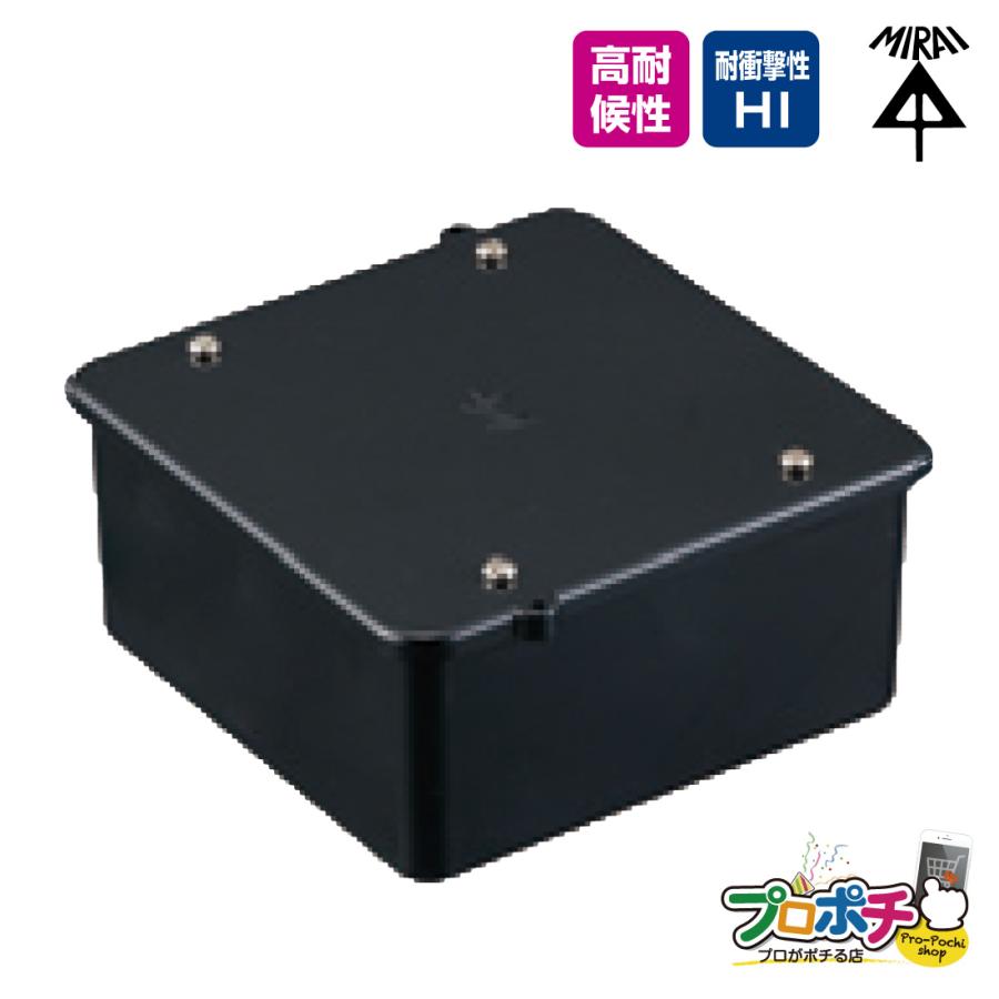 未来工業 (取寄品) PVKボックス 大形四角 深型 PVK-BLOK/ブラック