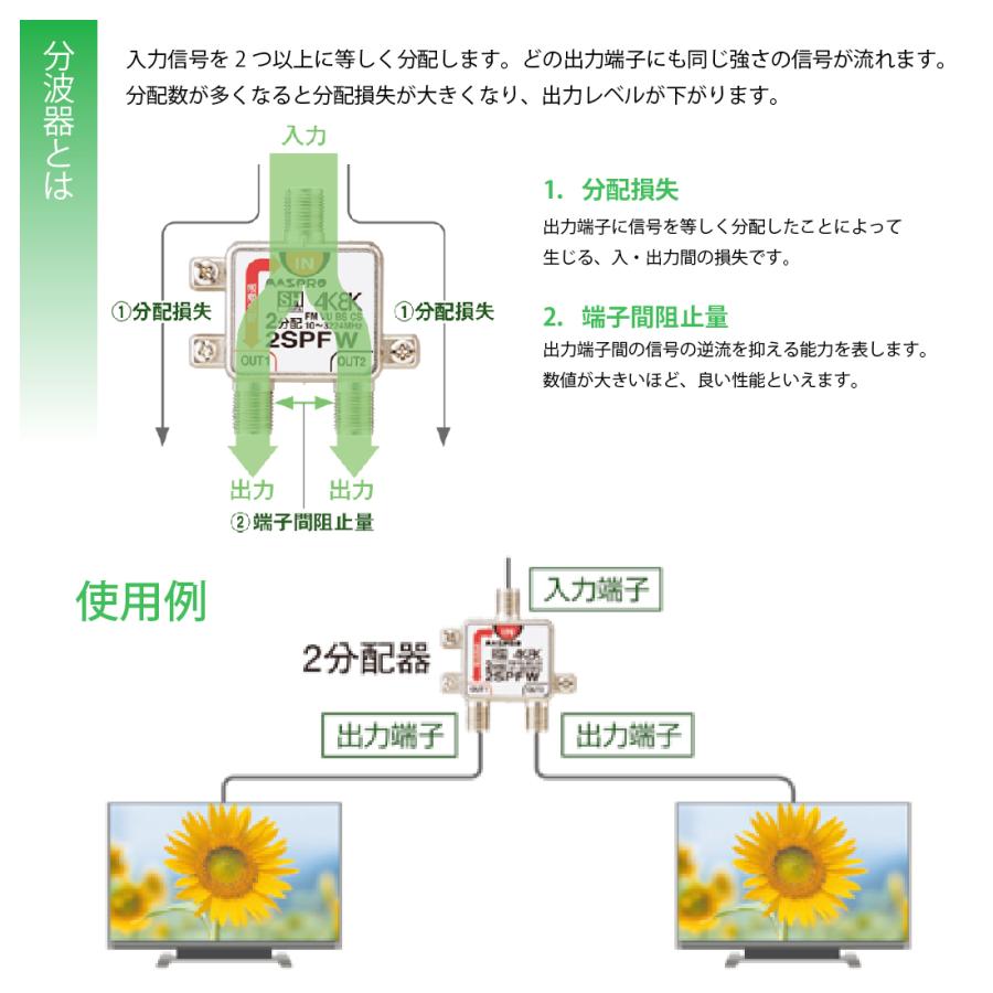 マスプロ電工 6分配器  6SPFW 屋内用 1端子電流通過型 メール便送料無料｜pro-pochi｜03