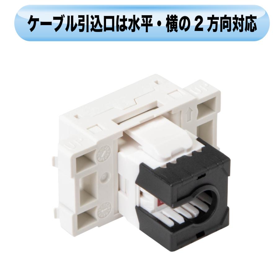 LWU-110-6A 10個/1箱 CAT6A単線LAN対応 埋込LANコンセント 110簡易工具