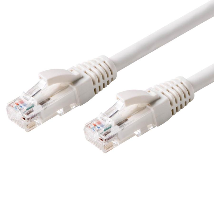 Cat6A-2.0RJW(WH) プロ仕様 Cat6A LANパッチコード 2m ホワイト 爪折れ