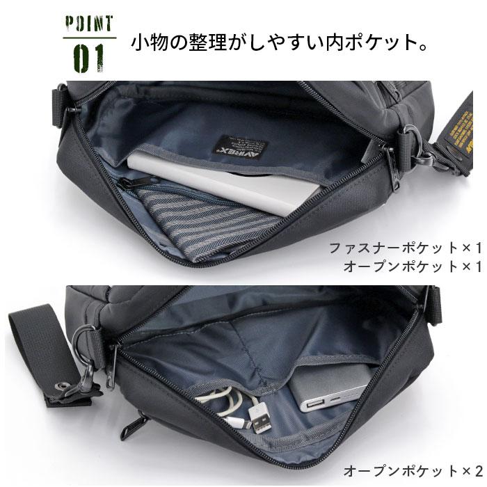 AVIREX（アヴィレックス） ショルダーバッグ 斜めがけ 肩掛け クラッチ