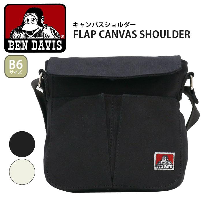 BEN DAVIS ★ベンデイビス ショルダーバッグ メンズ レディース フラップ キャンバス ショルダー バッグ 肩掛け 斜め掛け 黒 サブバッグ  散歩 バッグとスーツケースのビアッジョ 通販 Yahoo!ショッピング