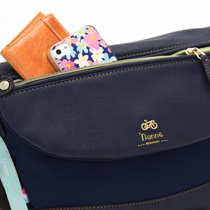 キャンバストートバッグ　bianchi Donna ビアンキドンナ　紺　本革部品 キャンバストートバッグ bianchi Donna ビアンキドンナ 紺 本革部品