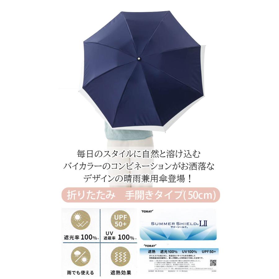 ★新品★Blao　晴雨兼用　日傘　１級遮光　遮熱　サマーシールド　小花柄ネイビー Blao（ブラオ） 日傘 折りたたみ傘 晴雨兼用 傘 雨傘 メンズ