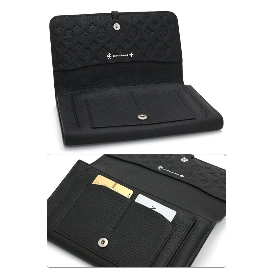 CASTELBAJAC ブラックレザーバッグ カステルバジャック セカンドバッグ 本革 レザー メンズ 047221