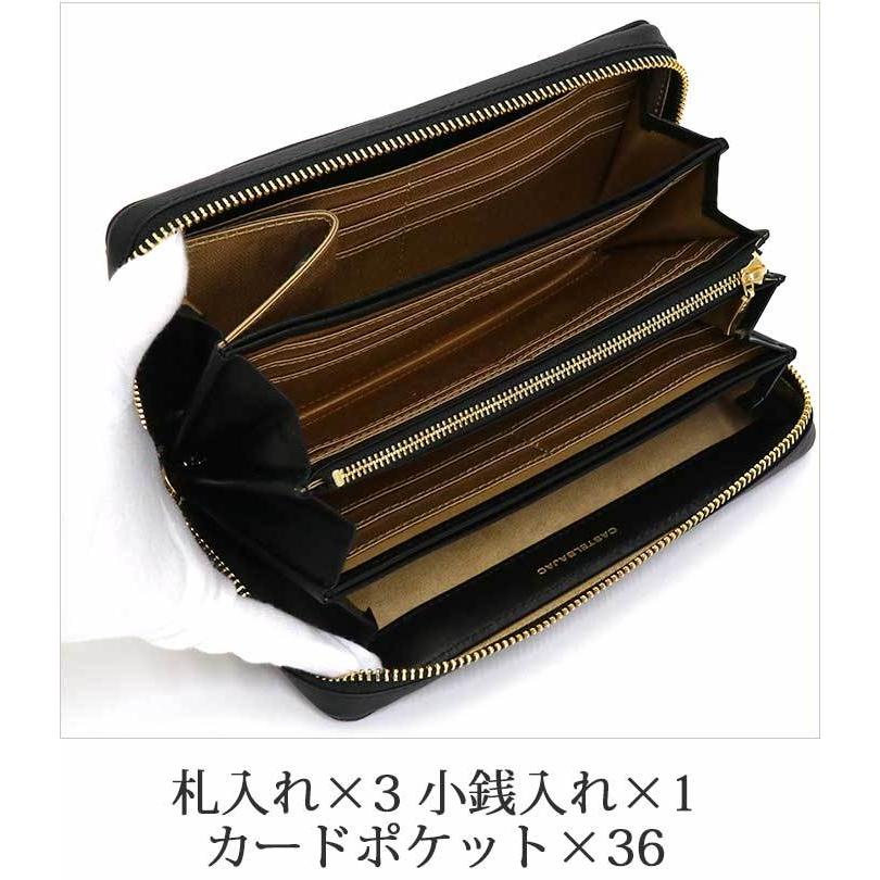 未使用CASTELBAJAC レザーラウンドジップ長財布 黒　ブラック　エンボス CASTELBAJAC カステルバジャック Gypse ジプス ラウンド