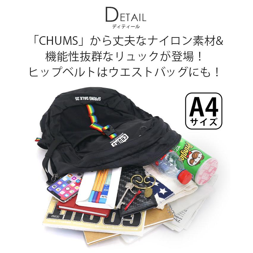 リュックサック CHUMS チャムス 正規品 25L A4 メンズ レディース デイパック バックパック おしゃれ Spring Dale 男女｜pro-shop｜04