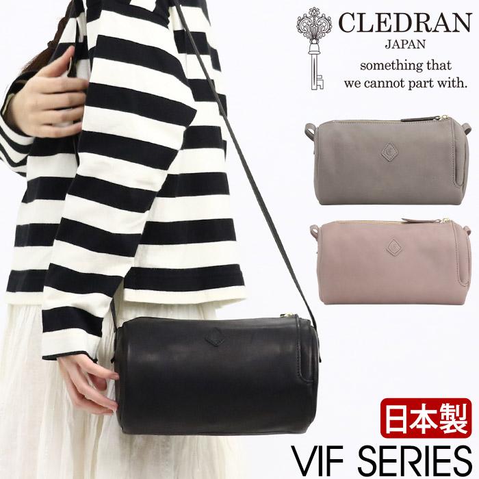 クレドラン CLEDRAN ショルダーバッグ ミニ レディース 本革 牛革 レザー 日本製 正規品 筒型 肩掛け ヨコ型 マット サブバッグ 旅行 女性 おしゃれ CLEDRAN（クレドラン） 【SALE 10％OFF】 ショルダーバッグ ミニ