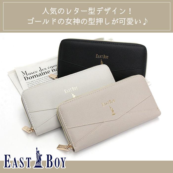 EASTBOY 長財布 イーストボーイ 財布 女神 レター ラウンド長