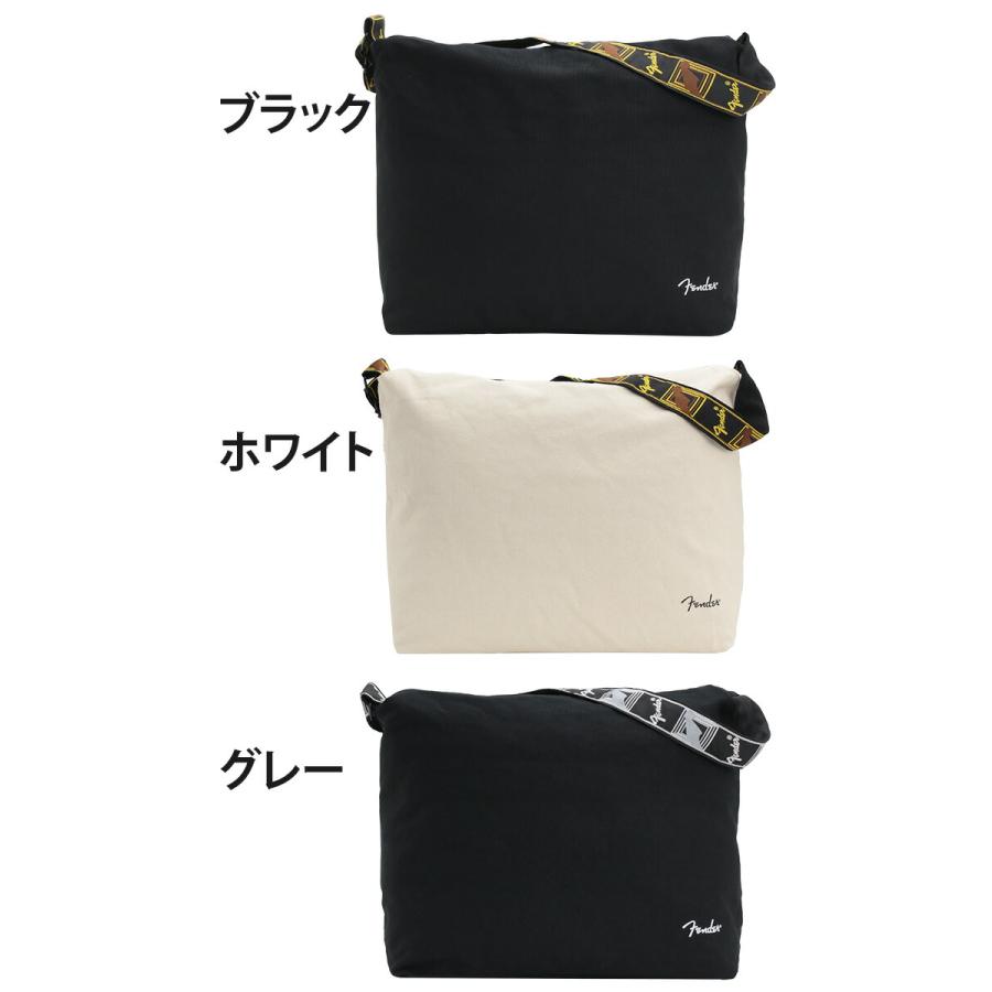 Fender フェンダー ショルダーバッグ ロゴ刺繍 ナイロン ブラック フェンダー FENDER ショルダーバッグ メンズ レディース 斜めがけ