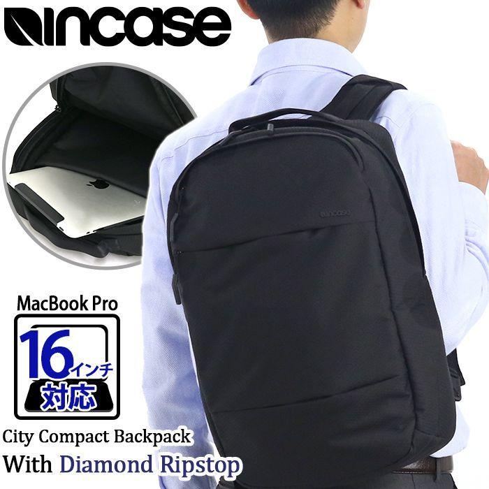 リュック Incase インケース メンズ リュックサック ビジネス 通勤 通勤用 黒 A4 PC収納 デイパック City Compact Backpack With Diamond Ripstop 父の日｜pro-shop