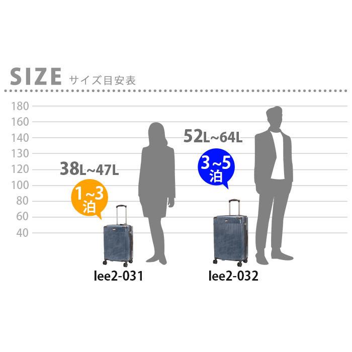 Lee（リー） スーツケース 大容量 キャリーバッグ ハードケース M