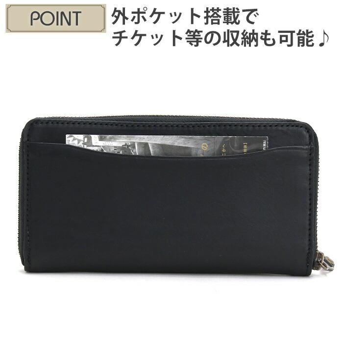【本牛革】L字ラウンドファスナーウォレット　ブラック Lee（リー） 長財布 ラウンドファスナー 本革 レザー ラウンド
